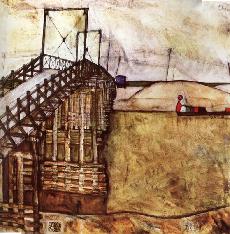 Egon Schiele The Bridge Sweden oil painting art